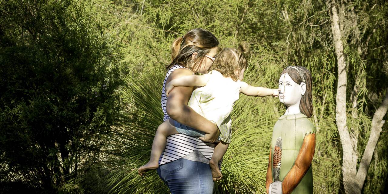 Childrens Forest mum and toddler with Fern WEB