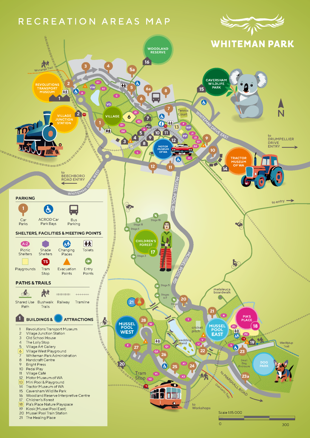 Whiteman Park Map